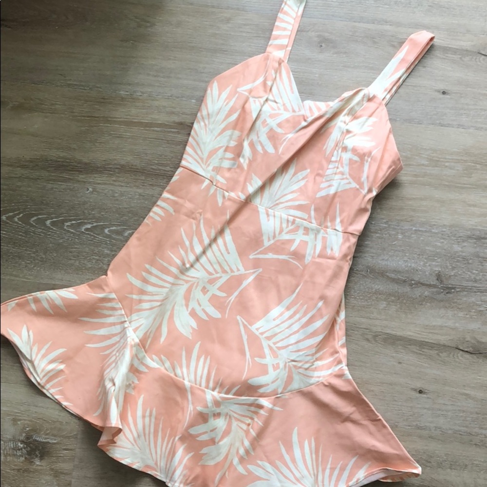 Pale pink tropical dress